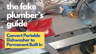 How to Convert Portable Dishwasher to Permanent Install  Plumbing Guide [upl. by Shrier]