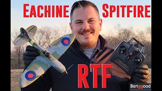 Eachine  Spitfire  400mm RTF  Unbox amp Maiden Flight [upl. by Leffert]