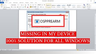 OSPPREARM File Missing  Fix Product Activation Failed  Copy Of Microsoft Office Is Not Activated [upl. by Akemahs]