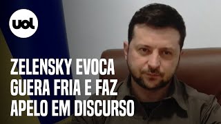 Guerra na Ucrânia Zelensky fala em novo Muro de Berlim em discurso ao Parlamento alemão [upl. by Jennica]