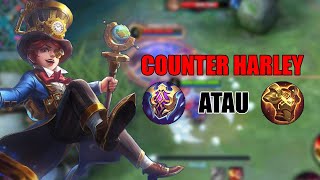 COUNTER ITEM HARLEY ATHENA SHIELD ATAU RADIANT ARMOR   MOBILE LEGENDS [upl. by Dnamra]