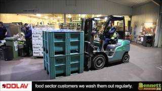 Potato Handling Hygiene for Food Processors in Dolav plastic pallet boxes [upl. by Annaik]