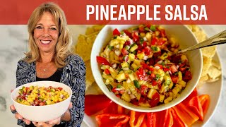 Pineapple Salsa Recipe Kathys Vegan Kitchen [upl. by Hayilaa]