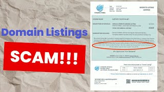 Domain Listing Scam 2024 Mailed Scam [upl. by Eseela]