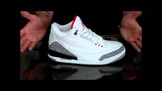 Air Jordan III 3 Retro 2011 Review White Fire Red Cement Grey Black [upl. by Bortman]