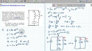 Exercice 6 Analyse du circuit à courant alternatif Impédance équivalente [upl. by Nynnahs]