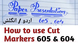 605  604 Cut Markers  How to write using Cut Markers In English and Urdu [upl. by Lisbeth759]