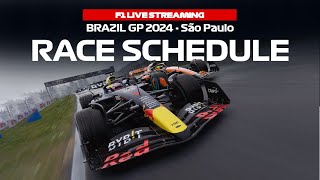 F1 Weekend Schedule Brazil GP 2024 São Paulo [upl. by Ahsinoj]