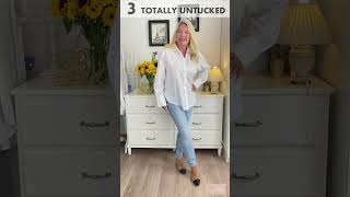 HOW TO HALF TUCK A SHIRT FOR WOMEN  3 [upl. by Lelia]