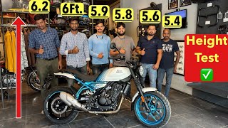 Royal Enfield Guerrilla 450 Seat Height Test  5 Ft To 6 Ft  Minimum Height Requires [upl. by Droflim768]