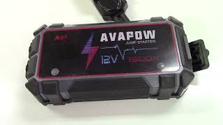 AVAPOW 1500A Peak Jump Starter Review [upl. by Rorrys]