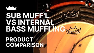 Sub Muffl Bass Drum System vs Internal Bass Drum Muffling  Remo [upl. by Ilil]