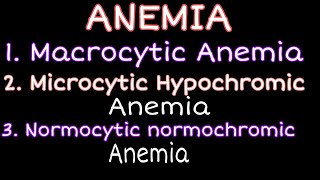 Full introduction of Macrocytic Anemia💯 Microcytic Hypochromic Anemia🔥Normocytic normochromic Anemia [upl. by Carrelli537]