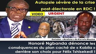 DIRECT HNgbanda Dénonce les conséquences du plan caché de quotKabilaquot Choix pour F Tshisekedi [upl. by Ellita]