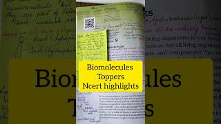 BIOMOLECULES ncert highlights 💯🔥biomolecules class 11 biology shortsneetfypshortvideostudy [upl. by Llenehc]