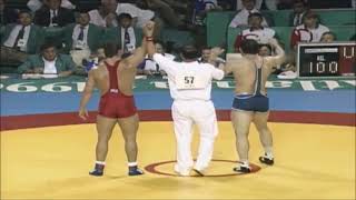 Kurt Angles 1996 Olympic Gold Medal win with his WWE Theme Music [upl. by Norabal]