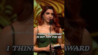 Samantha Award winning speech 😍🤩🙌👏🫶 samantha iifa2024 iifaawards2024 motivation goals words [upl. by Sorazal791]