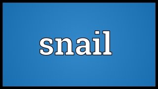 Snail Meaning [upl. by Nettirb]