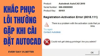 Hướng Dẫn Khắc Phục Lỗi Khi Cài Đặt Cad [upl. by Cas]