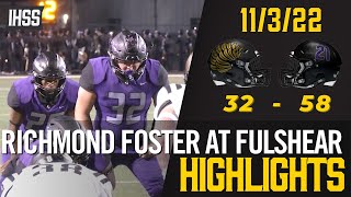 Richmond Foster at Fulshear  2022 Week 11 Football Highlights [upl. by Olvan401]