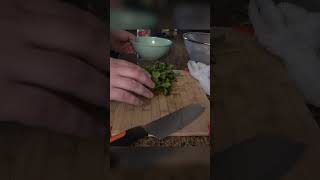 Chopping Parsley and Garlic who doesnt love that [upl. by Icat]