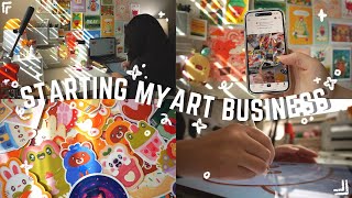 How I Started My Art Business  Making Stickers Prepping for Launch amp Tips to Get Started [upl. by Regnij]