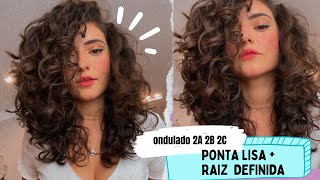 FINALIZAÇÃO CABELO ONDULADO  RAIZ MAIS DEFINIDA DISFARÇANDO AS PONTAS LISAS [upl. by Vallie861]