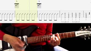 Guitar TAB  Twist And Shout Rhythm Guitar  The Beatles [upl. by Harp]