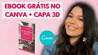 COMO CRIAR UM EBOOK GRÁTIS NO CANVA  CAPA 3D PROFISSIONAL PASSO A PASSO [upl. by Westberg]