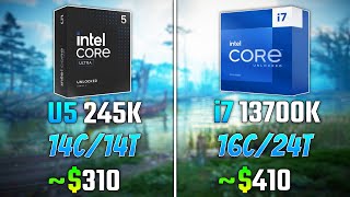 INTEL ULTRA 5 245K vs INTEL i713700K  Test in 6 Games [upl. by Hcaz825]