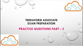 Terraform Associate Exam Sample Questions Practice Questions Part 3 [upl. by Ralyat359]