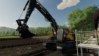 LS22 Baustelle 4 5  Graben Aushub mit dem Volvo EC300E VA  2K  Landwirtschaft Sim 22 [upl. by Baskett]