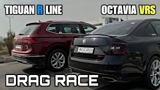 OCTAVIA VRS VS VW TIGUAN DRAG RACE  GEN 3a VS 3b [upl. by Acessej471]