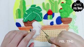 【wool felting】 lazy time Wool Felt DIY Tutorial [upl. by Elwina]