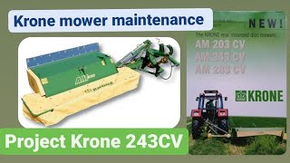 How to service  Maintain Krone disc mower krone AM 243  Krone AM 283  Also Project disc mower [upl. by Anders]