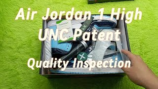 Air Jordan 1High UNC Patent Quality Inspection From PkStockX [upl. by Etiam]