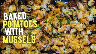 How to Make Cheesy Baked Potatoes with Mussels [upl. by Ainotal586]