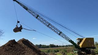 Bucyrus Erie 22B Dragline Dumpiing Soil [upl. by Charlene994]