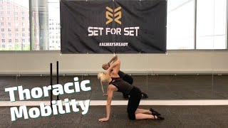 8 Thoracic Spine Dynamic Stretches Mid to Upper Back Mobility [upl. by Chicky]