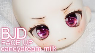 구체관절인형 메이크업 캔디드림 우유  candydream milk  bjd faceup [upl. by Nnylyma]