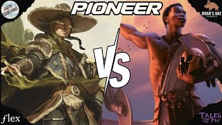 Mono Green Devotion VS Selesnya Heroic MTG Pioneer [upl. by Teodora]