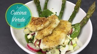 Panierter Mozzarella mit Spargelsalat  Rezept [upl. by Flavian]