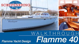 Flamme 40 for sale  Yacht Walkthrough   Schepenkring Lelystad  4K 4K [upl. by Ailima]