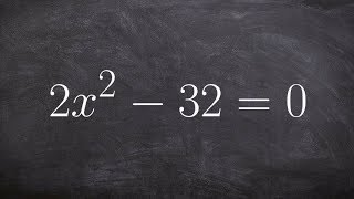 Solve a quadratic equation by factoring when given a difference of 2 squares [upl. by Eerac511]