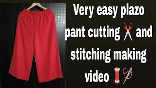 Plazo pant ki cutting and stitching [upl. by Ameerak290]