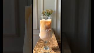 Iced latte 🤎 latte icedcoffee coffee recipe aesthetic café yum homecoffee autumn fall24 [upl. by Blynn718]