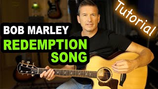 REDEMPTION SONG Bob Marley  Gitarren Tutorial  leicht zu spielen [upl. by Mauceri]