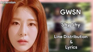 GWSN  Shy Shy Line Distribution amp Lyrics [upl. by Tai894]