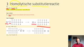 homolytische substitutiereactie  reactie met radicalen [upl. by Gaskins]