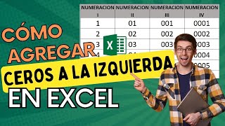 COMO PONER CERO A LA IZQUIERDA EN EXCEL [upl. by Pedroza]